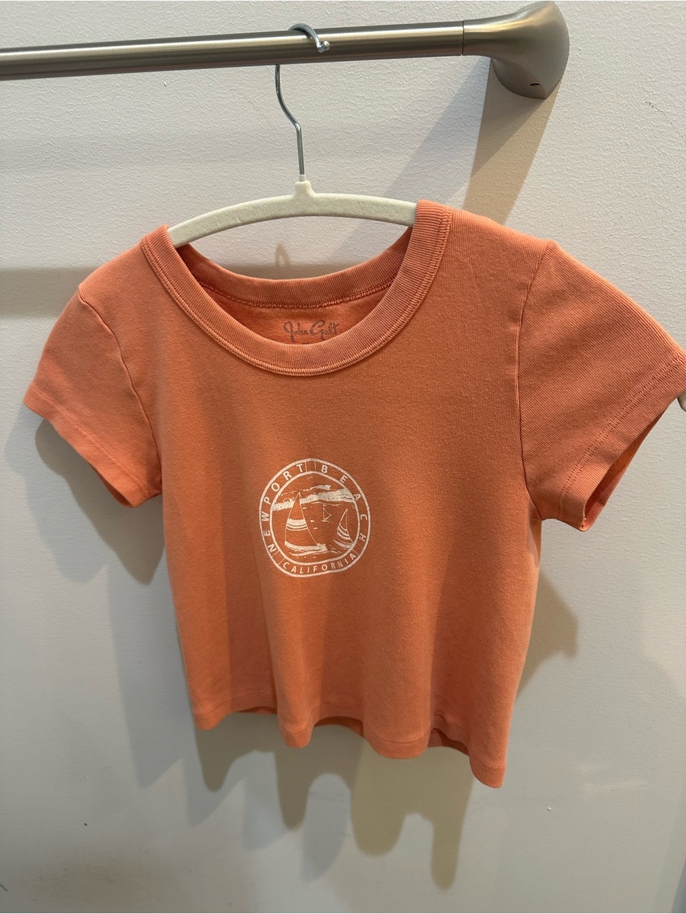 Brandy Melville/John Galt Coral Orange Graphic Tee